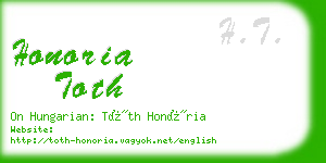 honoria toth business card